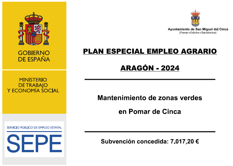 Imagen Subvención para el mantenimiento de zonas verdes en Pomar de Cinca